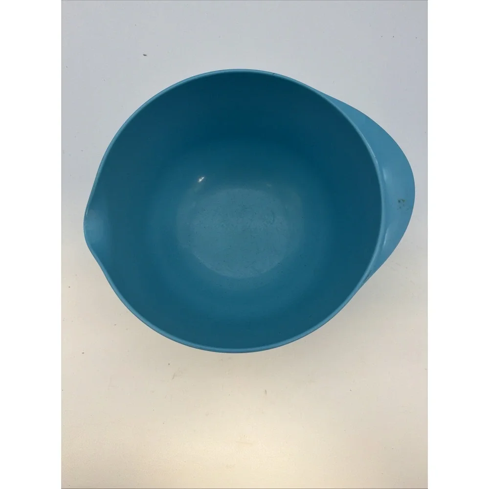 turquoise melamine mixing bowl
